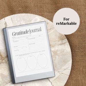 reMarkable planner, gratitude journal for reMarkable, e-ink gratitude journal